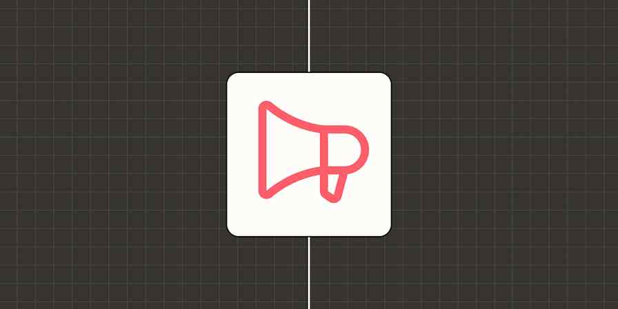 Hero image with an icon of a megaphone