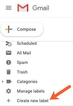create a new label in Gmail