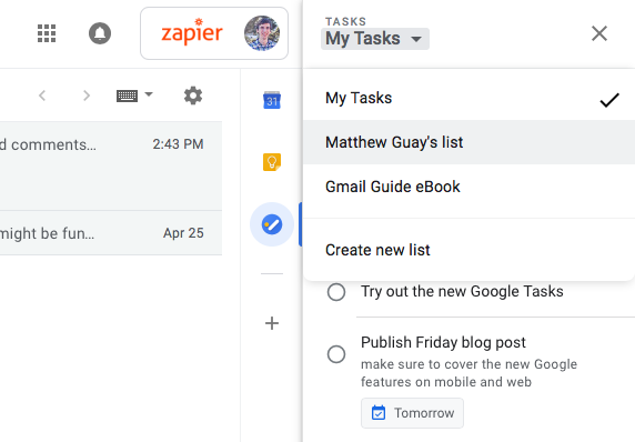 Google Tasks Lists