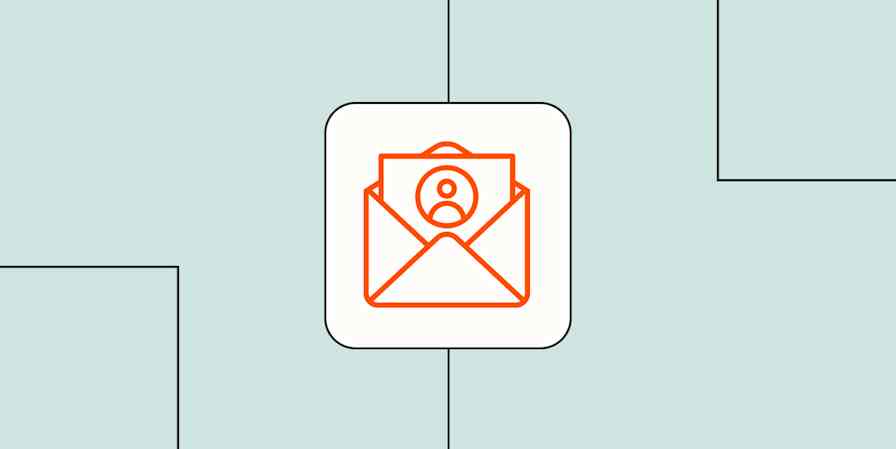 Hero image with an icon representing email personalization