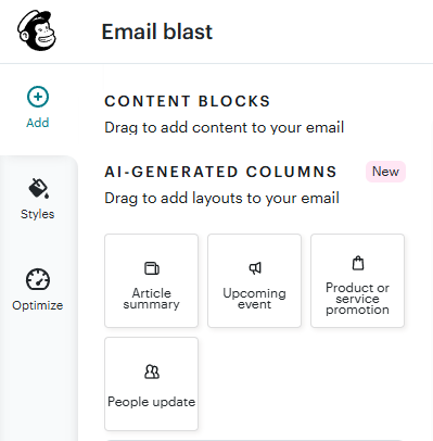 Mailchimp's generative AI features