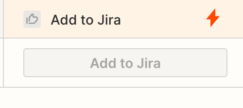 Screenshot of Jira button grayed out
