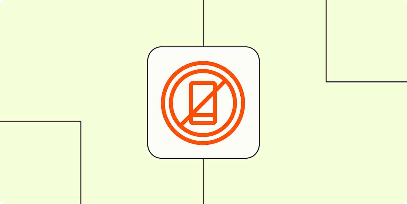 Hero image with a logo representing a digital detox