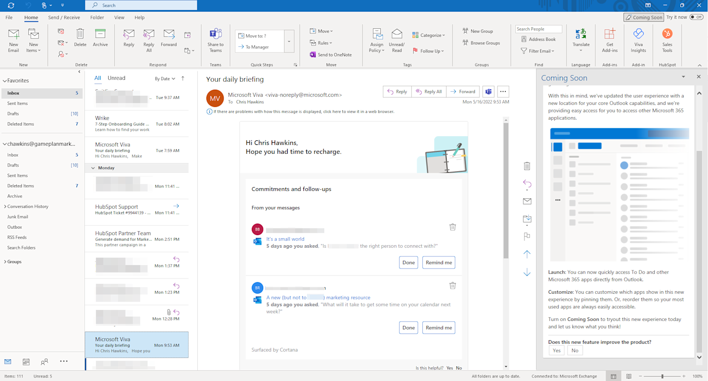 Microsoft Outlook, our pick for the best Windows email client with a robust business platform