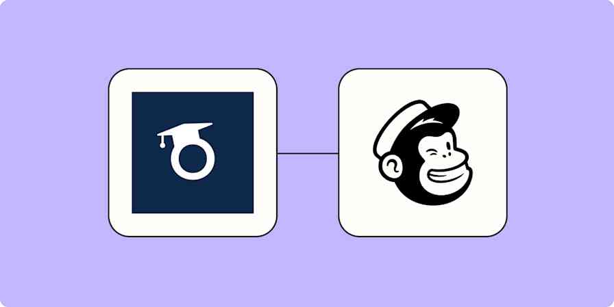 Hero image with the OnlineCourseHost.com and Mailchimp logos on a lavender background.