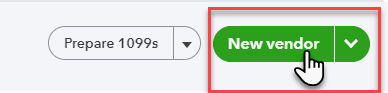 "New vendor" button