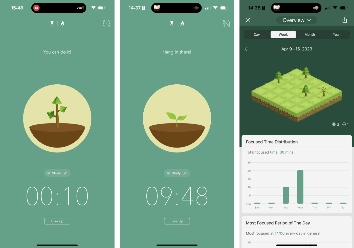 Forest, our pick for the best mobile Pomodoro app