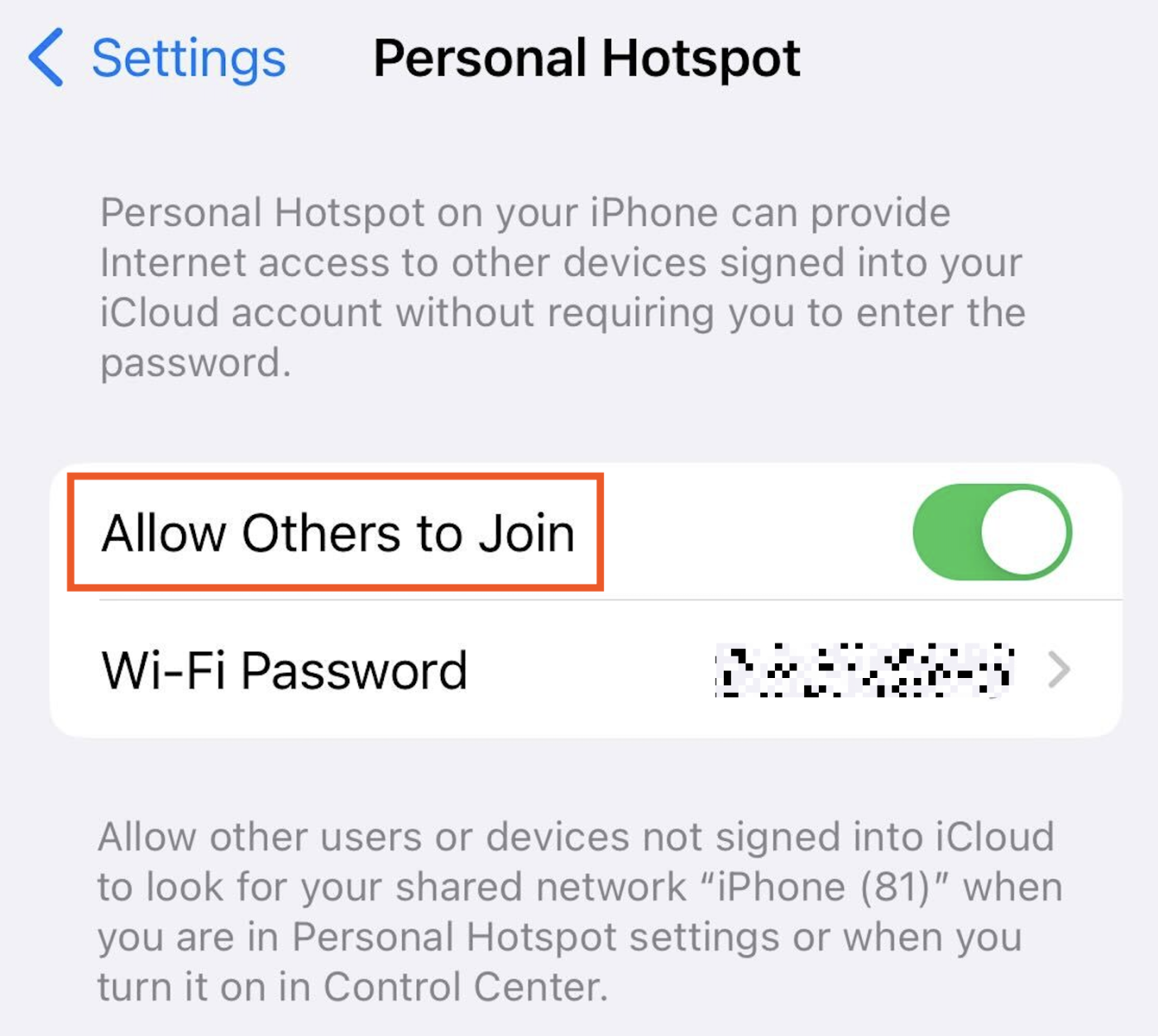 How to make a personal hotspot from an iOS device.