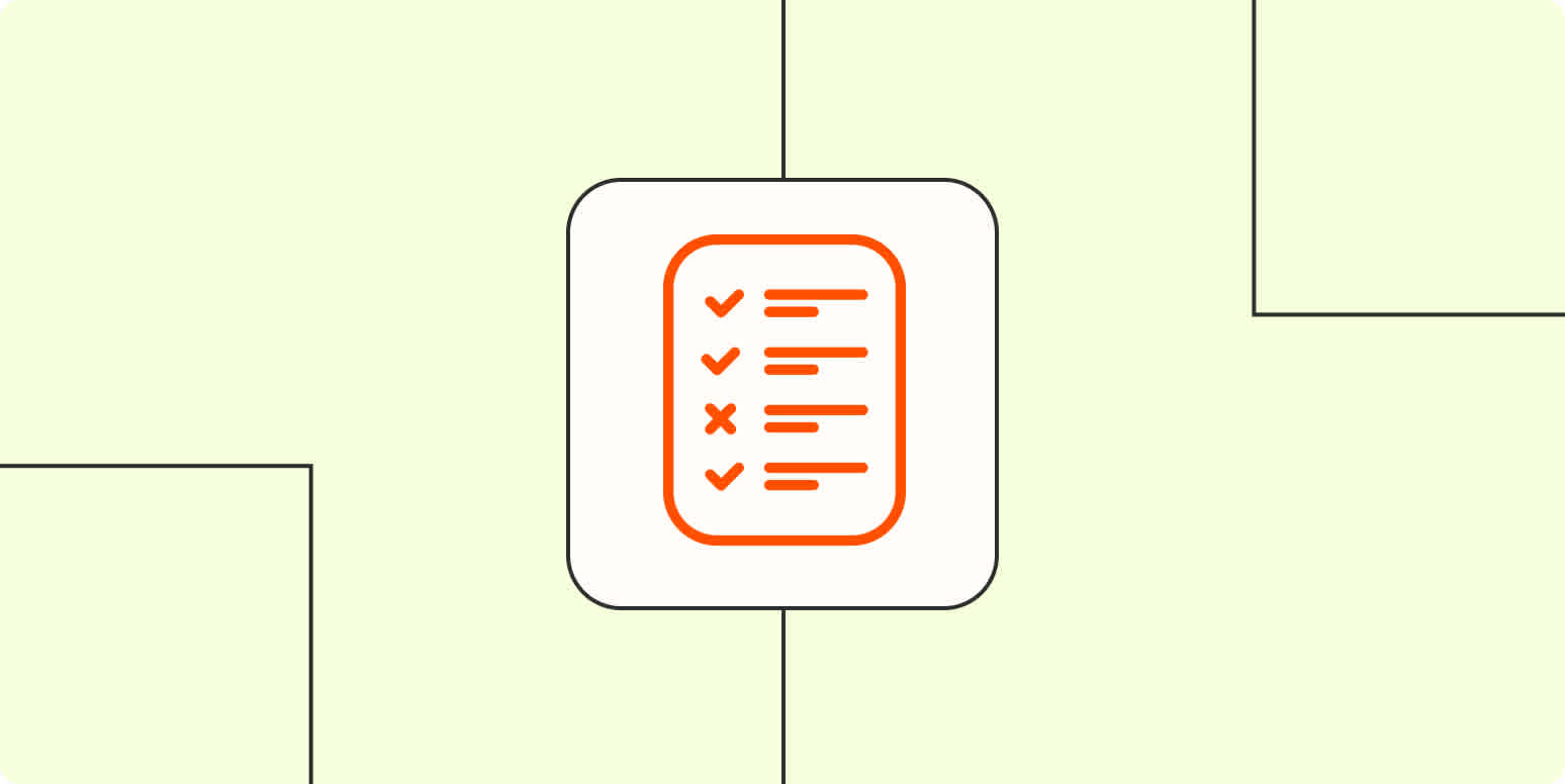 Hero image with an icon of a survey