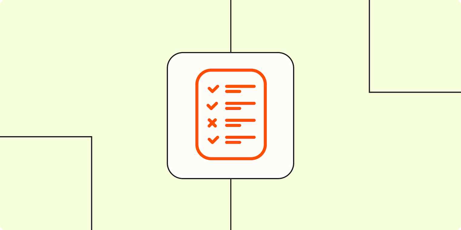 Hero image with an icon of a survey