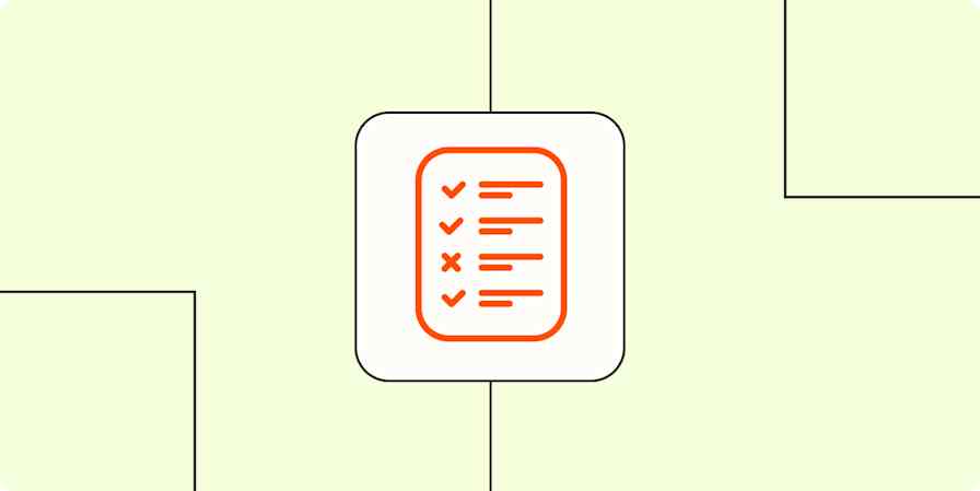 Hero image with an icon of a survey