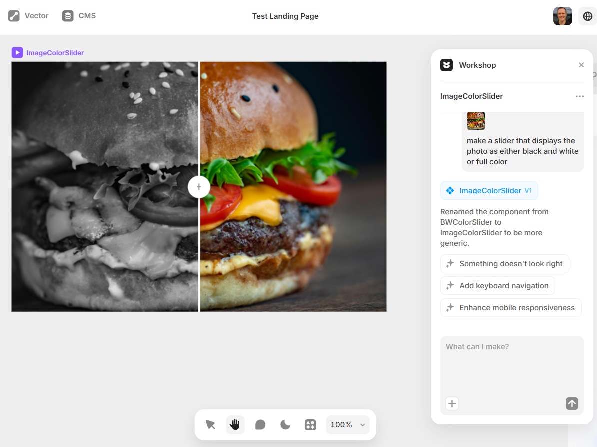 Creating a custom component in Framer Workshop