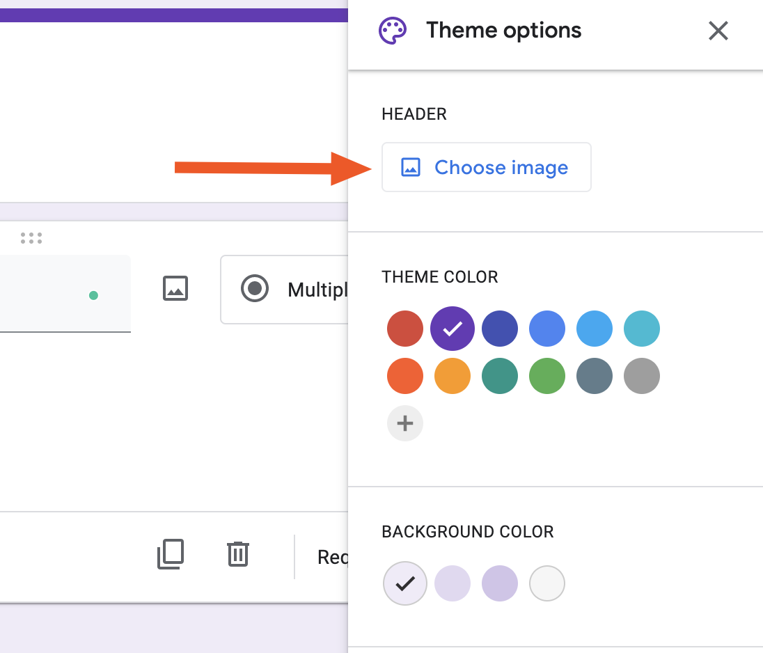 googel docs forms header image size