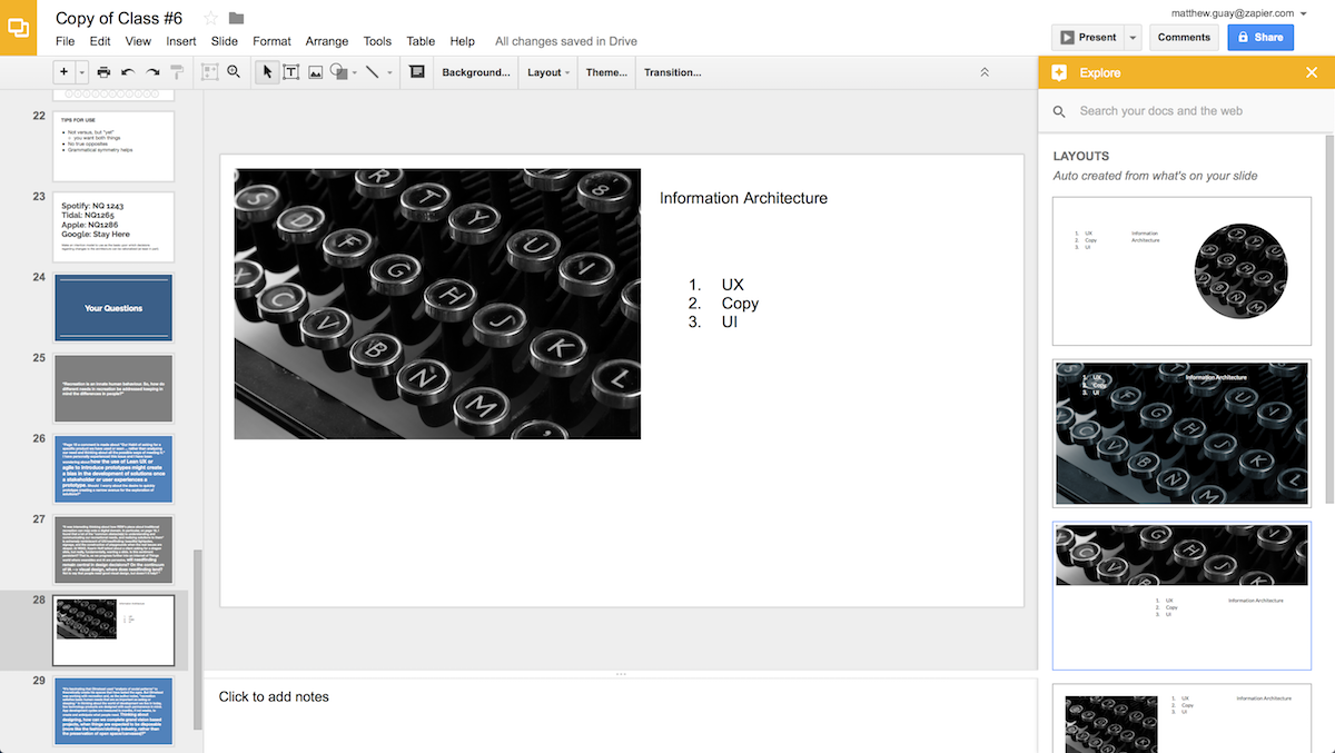 Explore in Google Slides