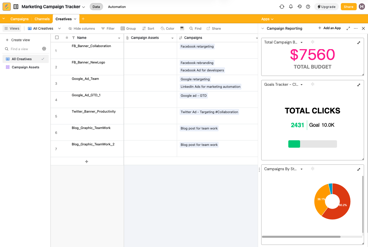 Stackby, our pick for the best Airtable alternative that's a direct competitor and affordable