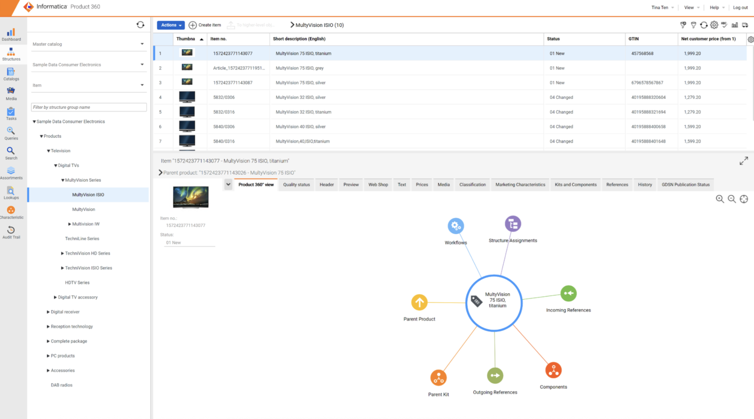 A screenshot of Informatica, an ETL tool.