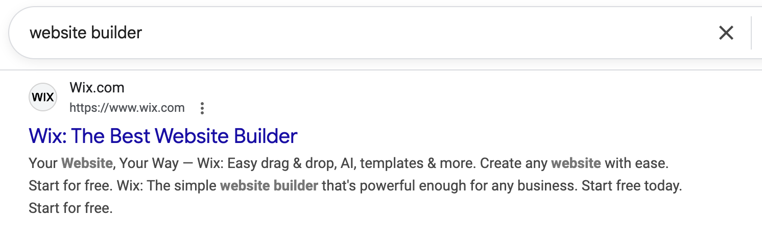 Google ad example of putting your best foot forward