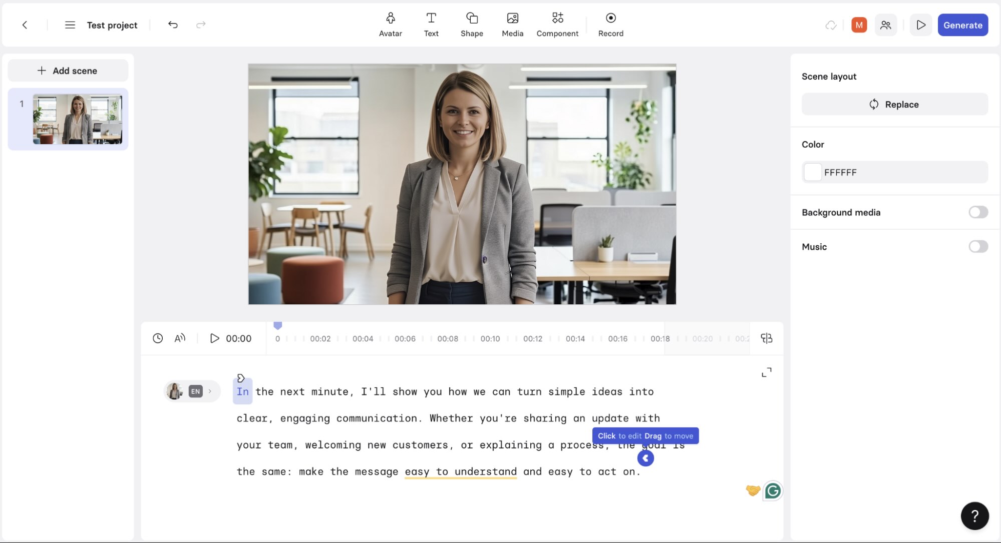 Synthesia, our pick for the best AI video creator for creating digital avatars