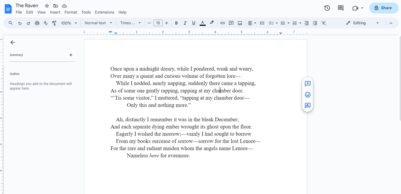 Google Docs, our pick for the best free writing software for collaborative writing