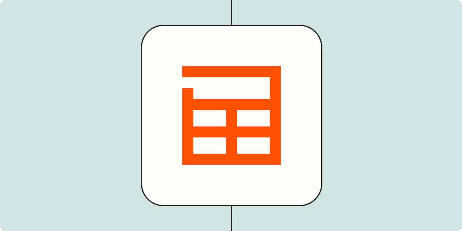 Zapier tables hero logo.