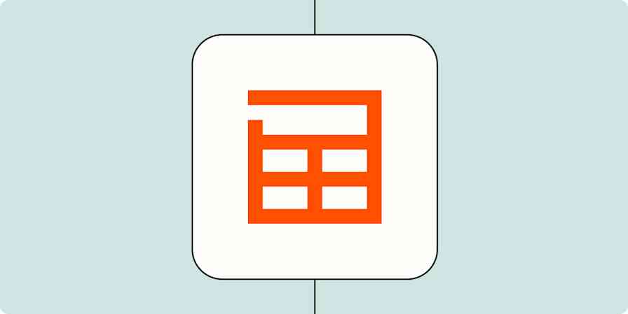 Zapier tables hero logo.