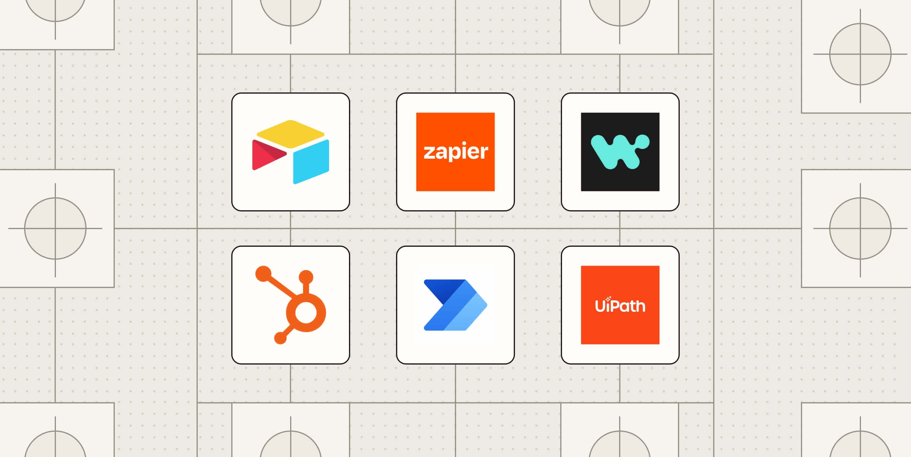 Hero image with the logos of the best business automation software
