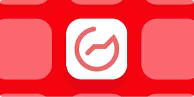 Outgrow app logo on a red background.