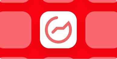 Outgrow app logo on a red background.