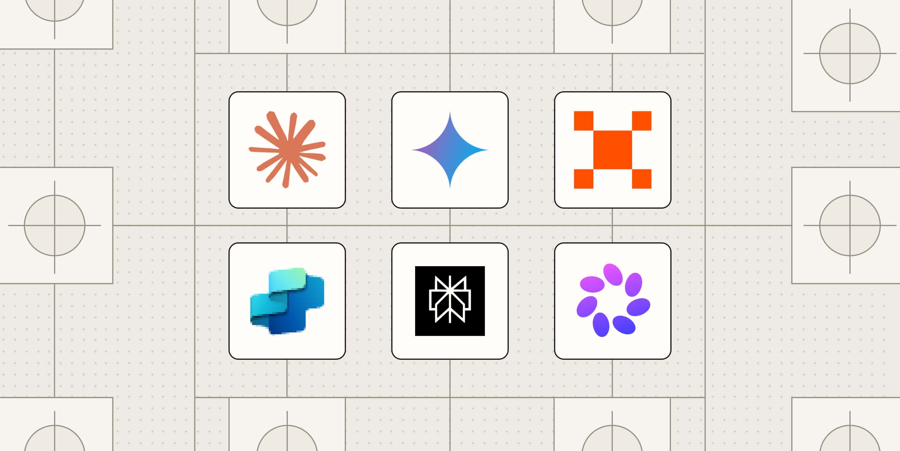 Hero image with the logos of the best ChatGPT alternatives