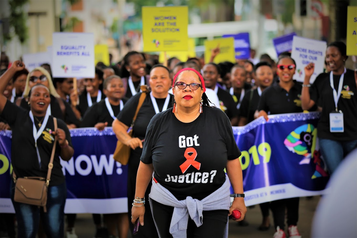 A photo of Atlanta nonprofit SisterLove at a march.