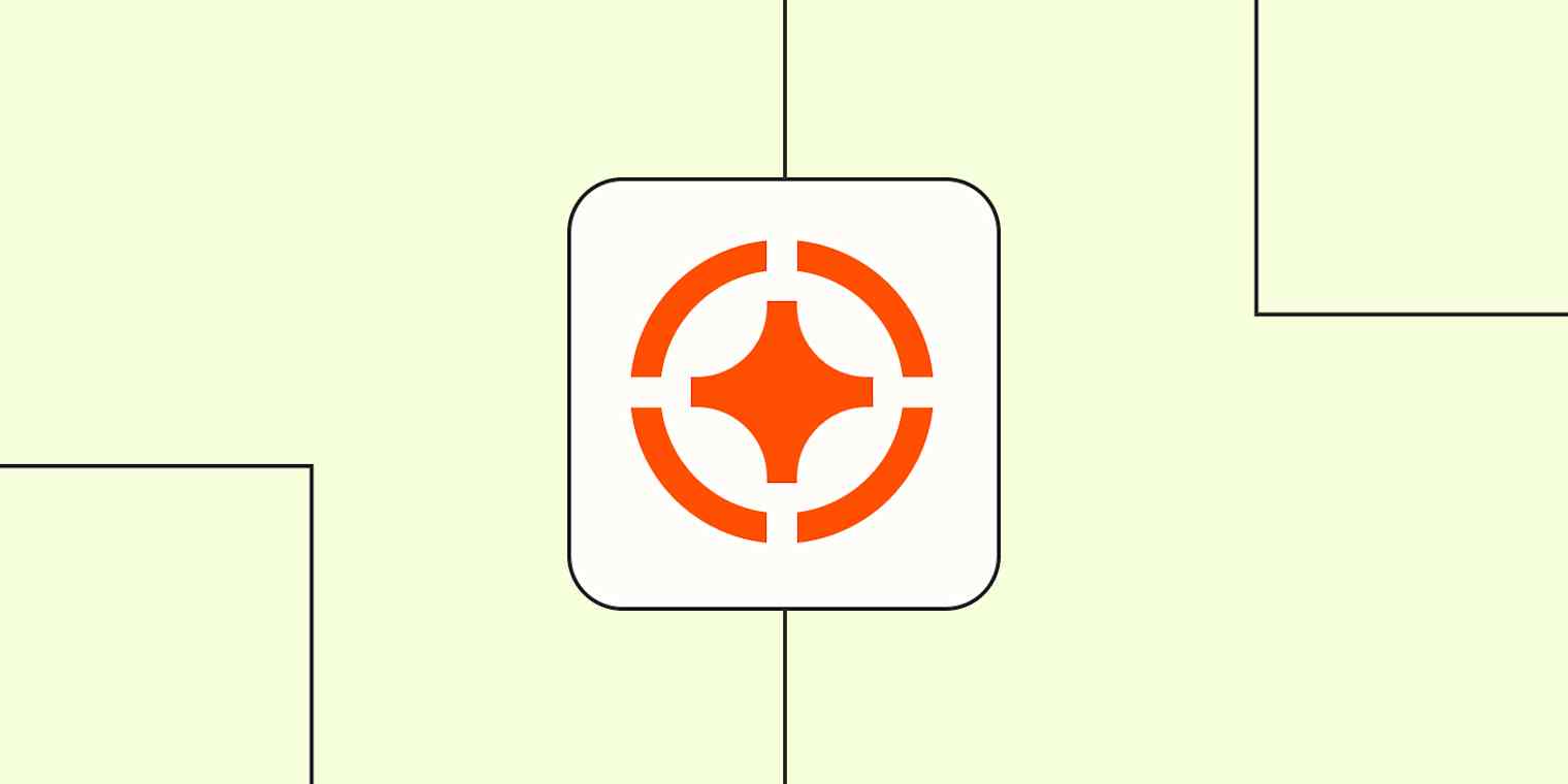 The logo for Zapier Copilot against a lime green background