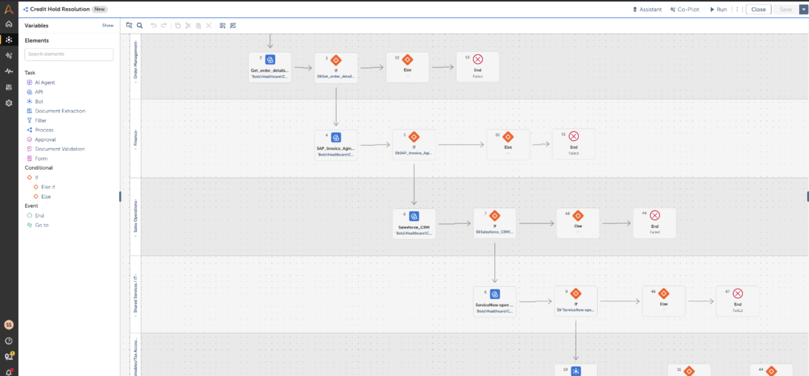 A screenshot of Automation Anywhere, a UiPath alternative.
