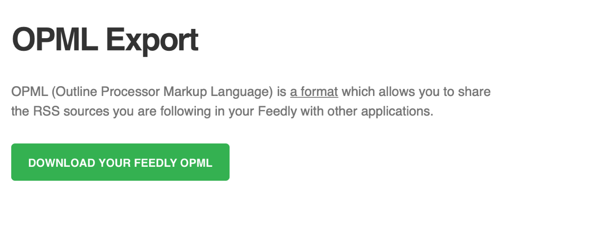 Download Feedly OPML button
