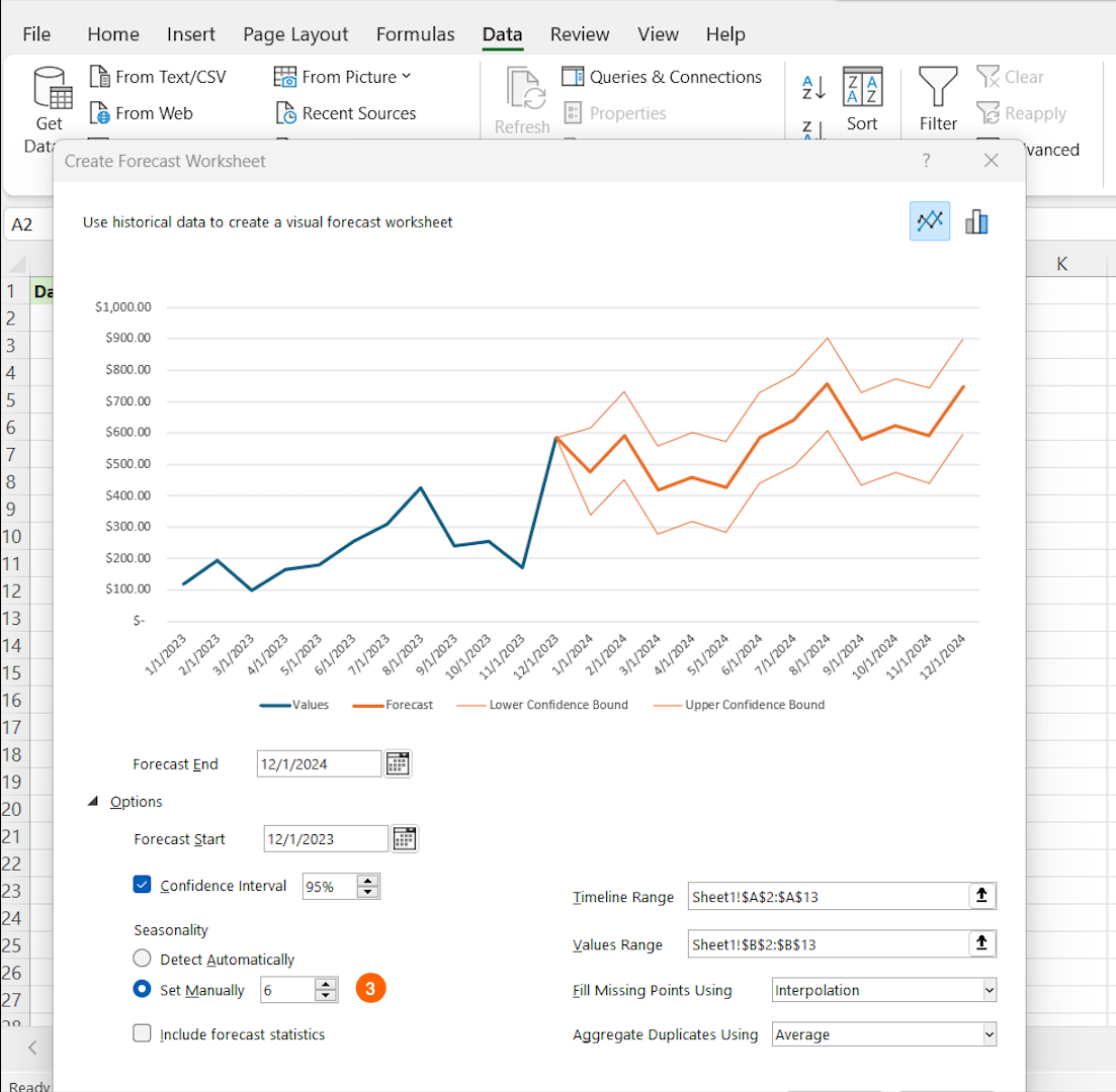 A screenshot shows how to personalize your visual with elements below the Options dropdown.