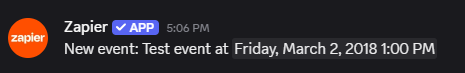Discord message displaying a Discord timestamp. 