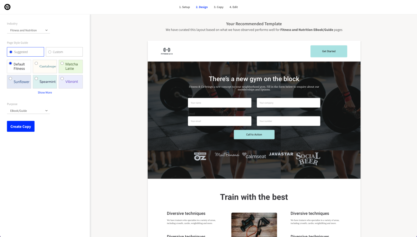 Unbounce, our pick for the best landing page builder for small businesses with a budget