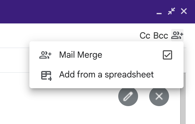 Mail Merge feature in Gmail. 