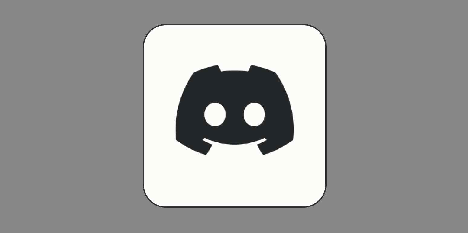 A hero image for Discord app tips, with the Discord logo on a gray background