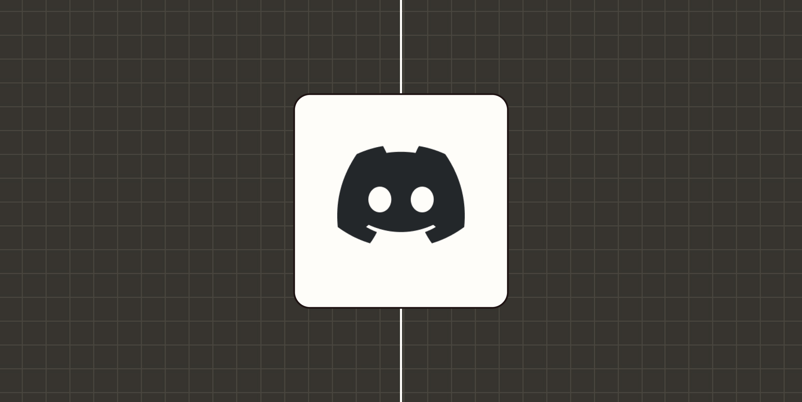 The Discord logo, which is a stylized gaming controller with the grips curled down, forming a smile. The logo can also be interpreted as a face. 