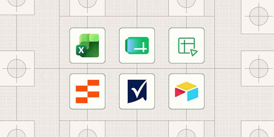 Hero image with logos of the best spreadsheet apps
