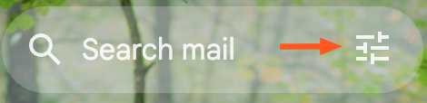 Screenshot of Gmail search bar