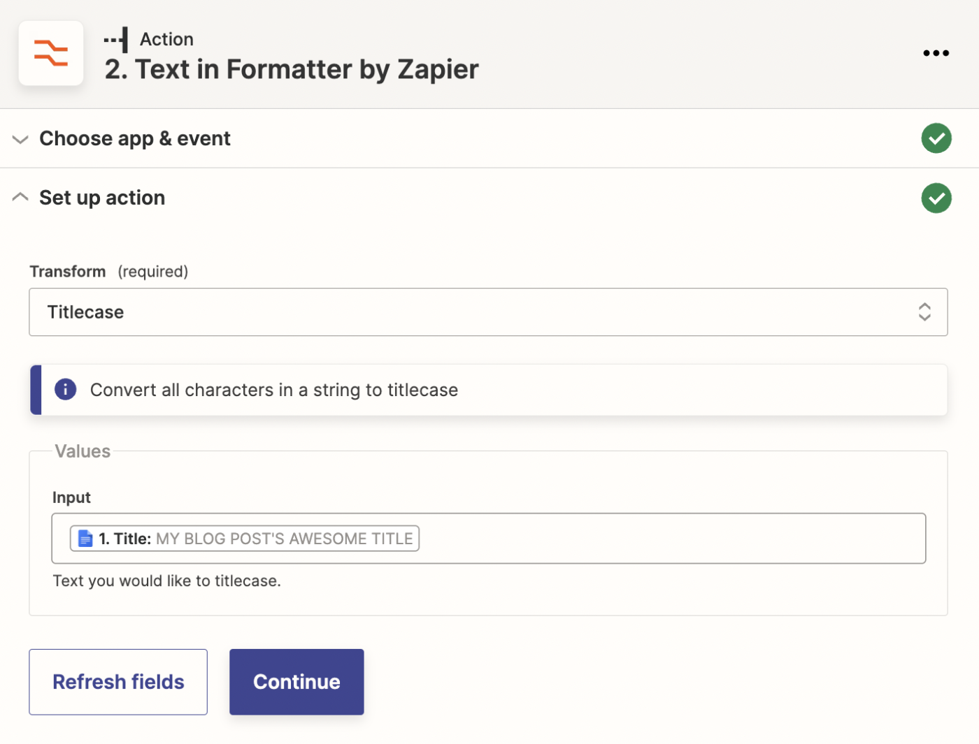 Zapier can automatically capitalize your text