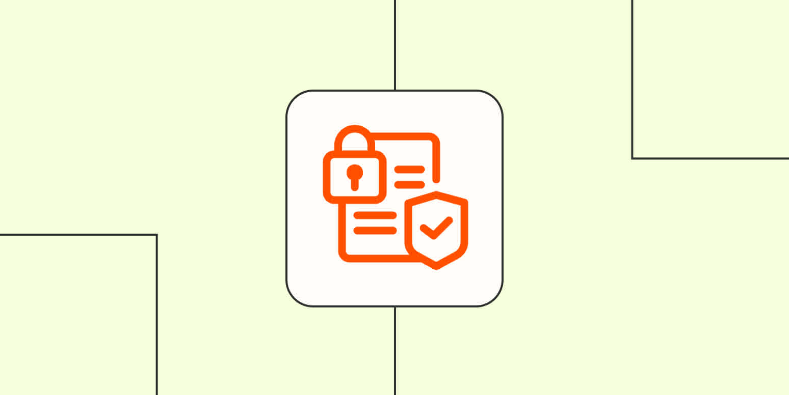 Hero image with an icon representing security