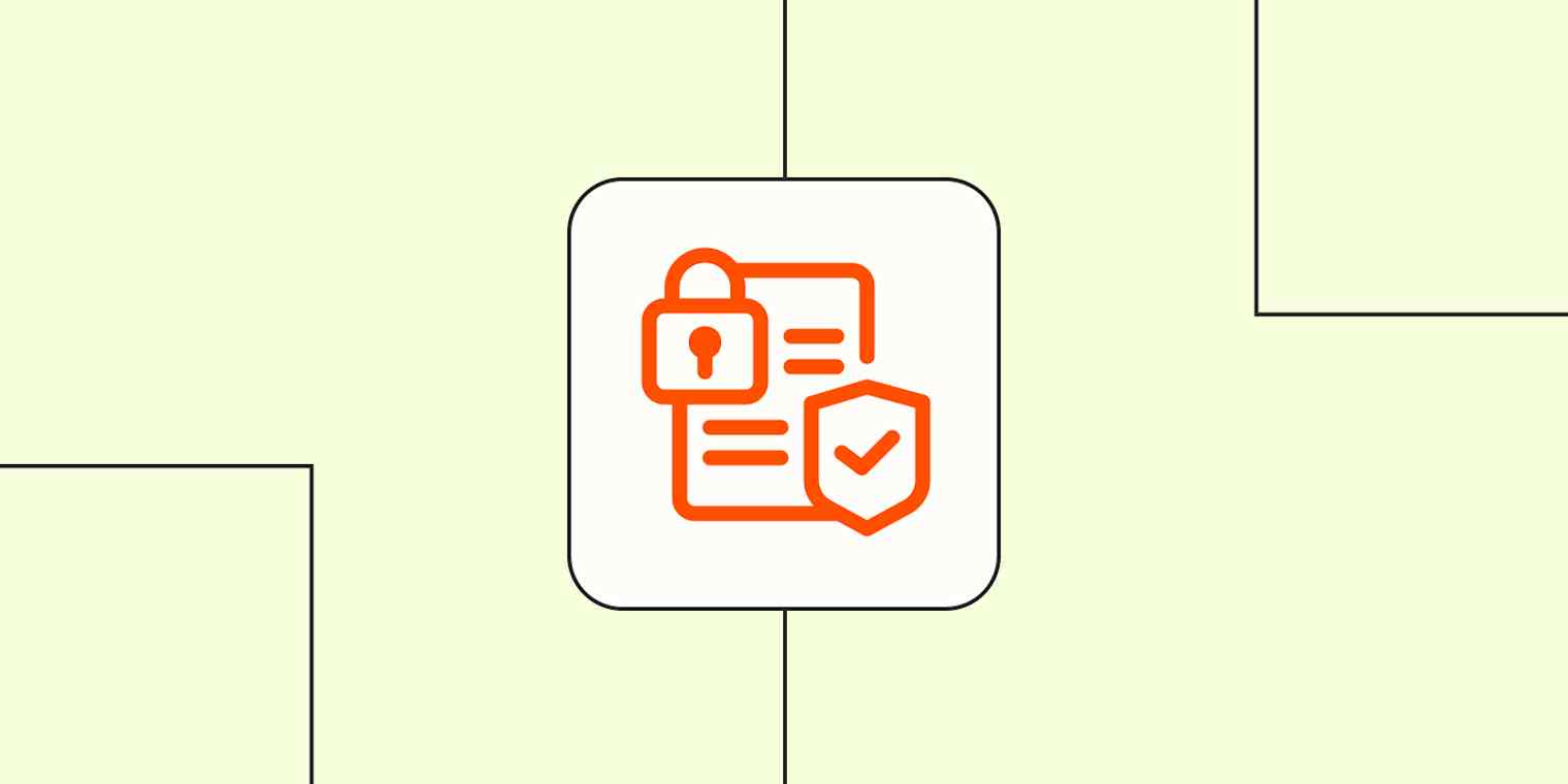 Hero image with an icon representing security