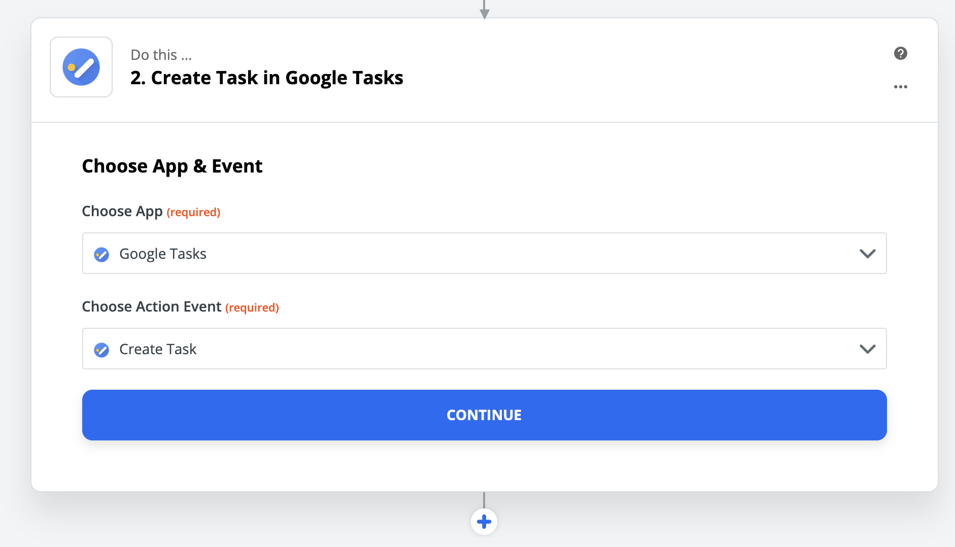 Google Tasks in Zapier