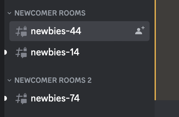 Newcomer rooms in Midjourney's Discord