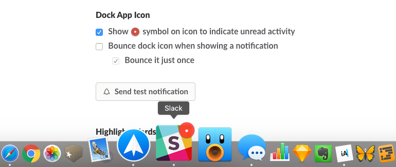 Slack red dot notification icon