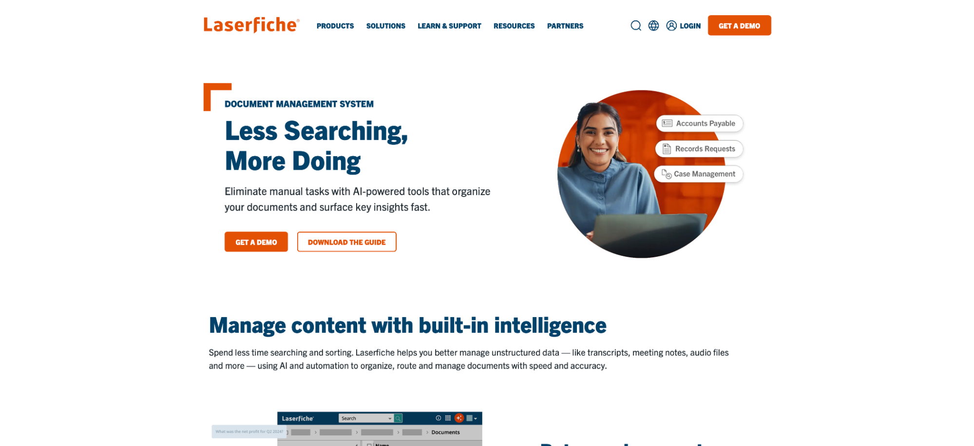 Laserfiche, one of our picks for the best document management software for enterprises