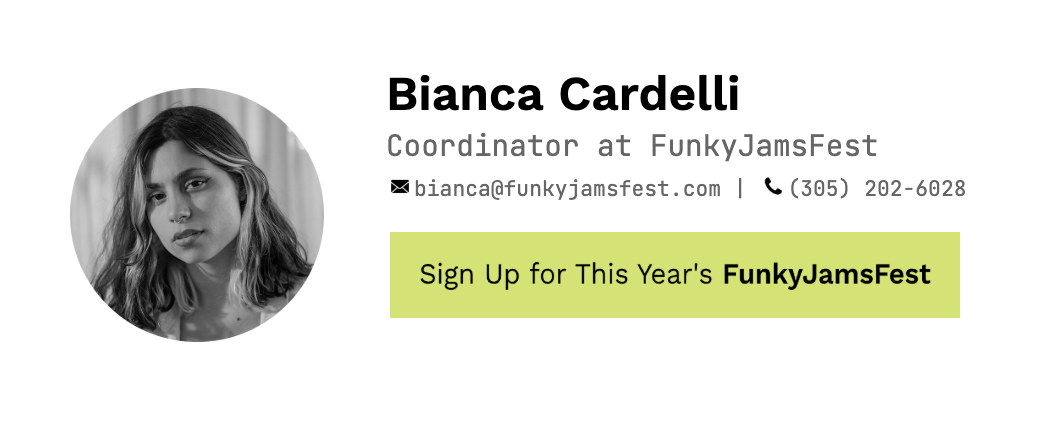 An email signature containing a link to a form for event signups.