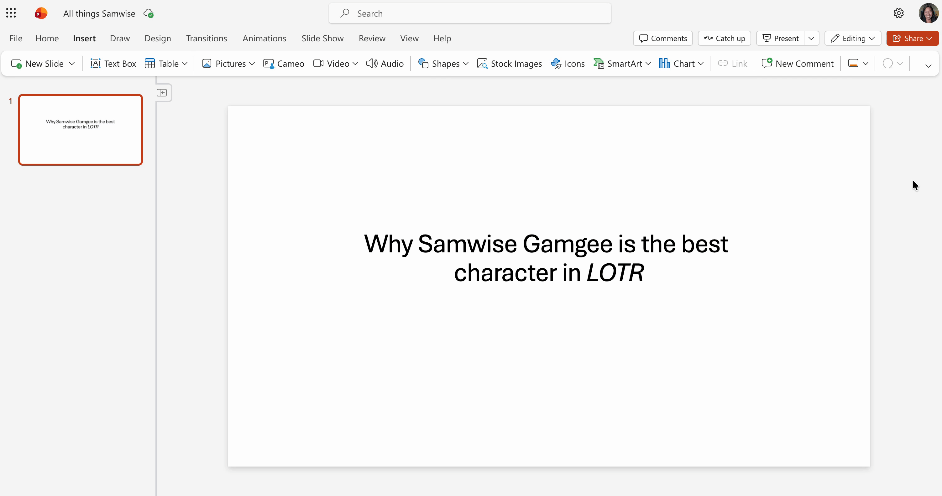 Demo of how to add a text box in PowerPoint. 